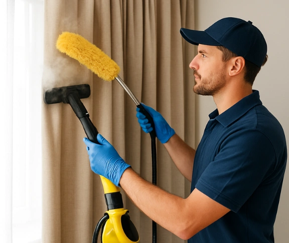 Trusted blind cleaning technician Matty Curtain Cleaning springfield-lakes QLD