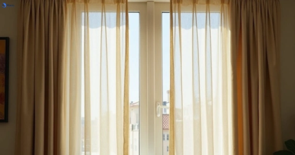 Dusty and dull curtains in springfield-lakes before steam cleaning